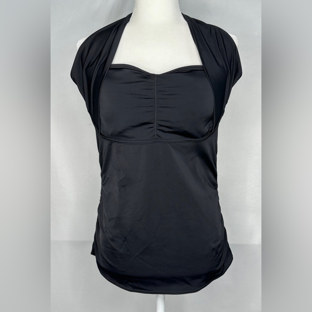 Soma Black Halter Tankini Swim Top‎ Sz 38DDD